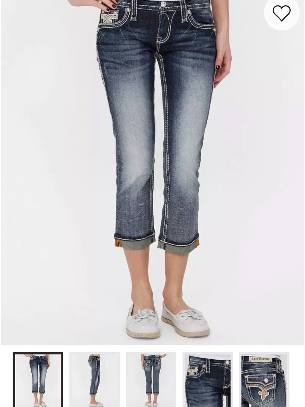 Rock Revival Betty Stretch Easy Cropped Jean size 31